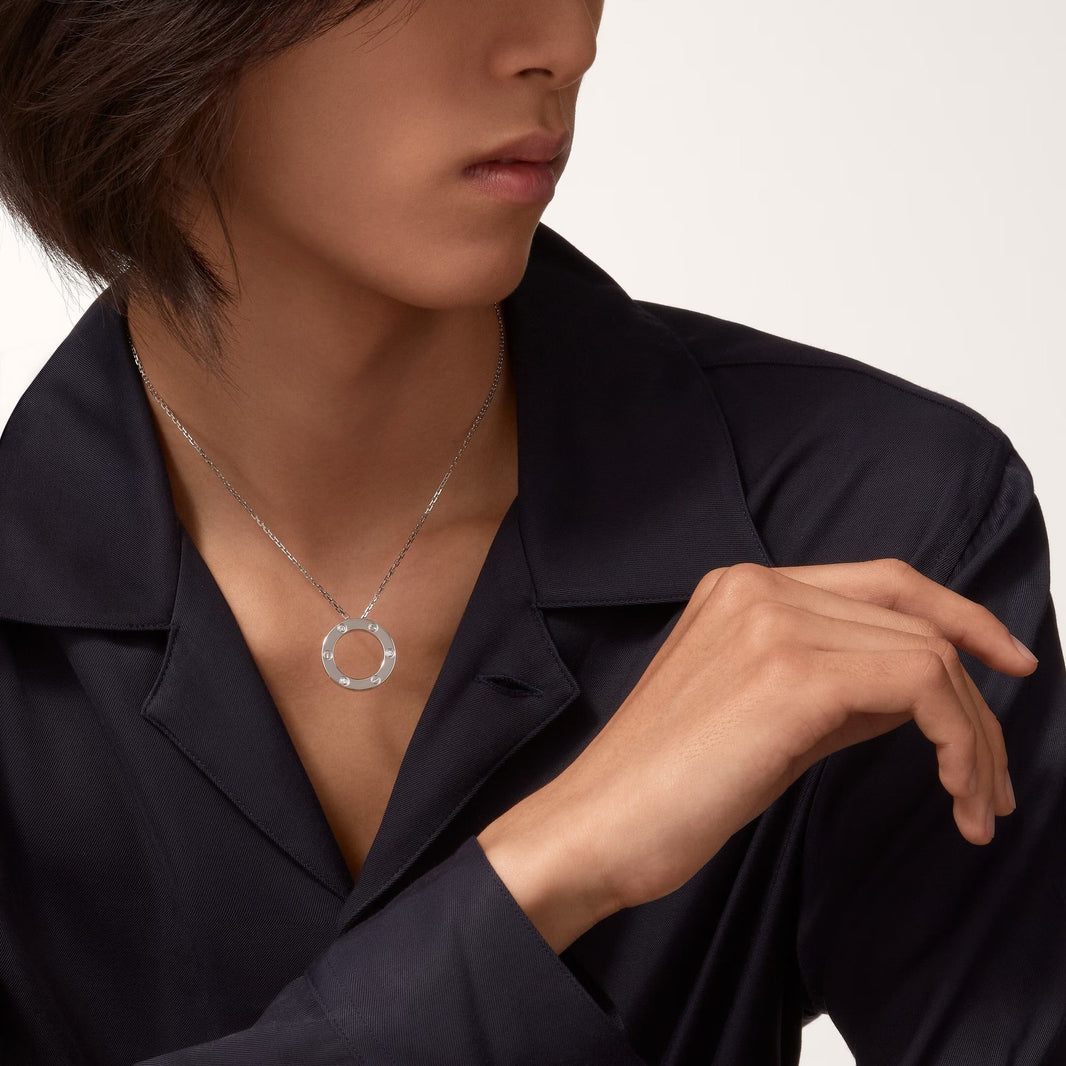 [Luxe Jewelry]LOVE NECKLACE 16MM 3 DIAMONDS