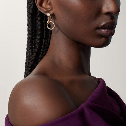 [Luxe Jewelry]JUSTE FULL DIAMOND DOUBLE EARRINGS