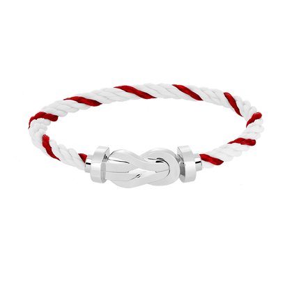 [LUXE NOBLE]CHANCE LARGE 8 FIGURE BUCKLE NO DIAMOND BRACELET SILVER