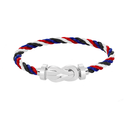 [LUXE NOBLE]CHANCE LARGE 8 FIGURE BUCKLE NO DIAMOND BRACELET SILVER