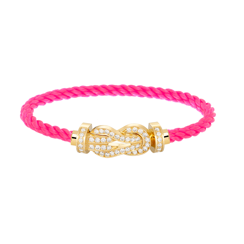 [LUXE NOBLE]CHANCE LARGE 8 FIGURE BUCKLE FULLDIAMOND BRACELET GOLD