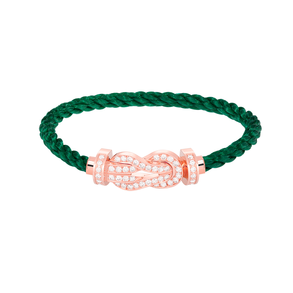 [LUXE NOBLE]CHANCE LARGE 8 FIGURE BUCKLE FULL DIAMOND BRACELET ROSE GOLD