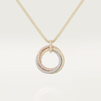 [Luxe Jewelry]TRINITY LARGE FULL DIAMOND  NECKLACE