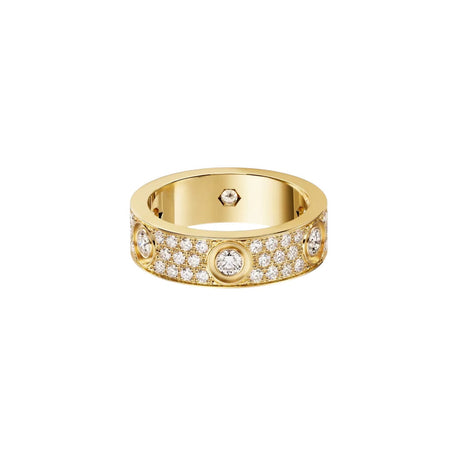 [Luxe Jewelry]LOVE 5.5MM FULL-PAVE 6-DIAMOND RING