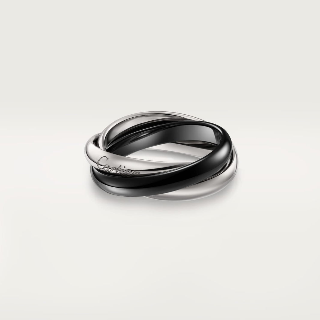 [Luxe Jewelry]TRINITY 3.2MM RING BLACK CERAMIC