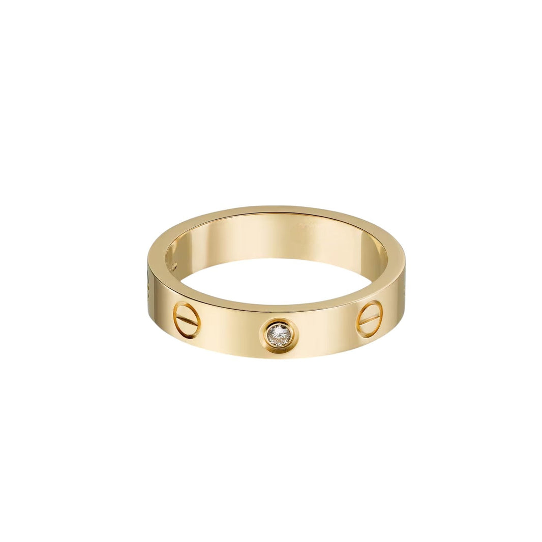 [Luxe Jewelry]LOVE 4MM 1 DIAMOND RING