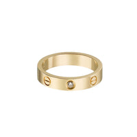 [Luxe Jewelry]LOVE 4MM 1 DIAMOND RING