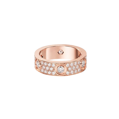 [Luxe Jewelry]LOVE 5.5MM FULL-PAVE 6-DIAMOND RING