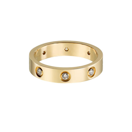 [Luxe Jewelry]LOVE 4MM 8 DIAMOND RING