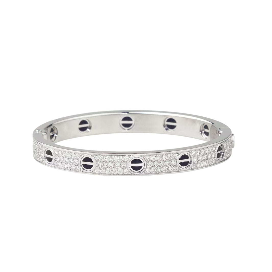 [Luxe Jewelry]LOVE BRACELET 6.1MM DIAMOND-PAVED CERAMIC