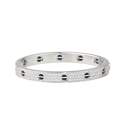 [Luxe Jewelry]LOVE BRACELET 6.1MM DIAMOND-PAVED CERAMIC