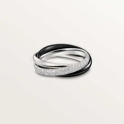 [Luxe Jewelry]TRINITY 3.2MM RING BLACK CERAMIC