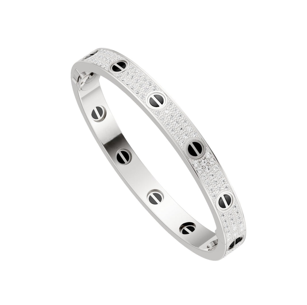 [Luxe Jewelry]LOVE BRACELET 6.1MM DIAMOND-PAVED CERAMIC