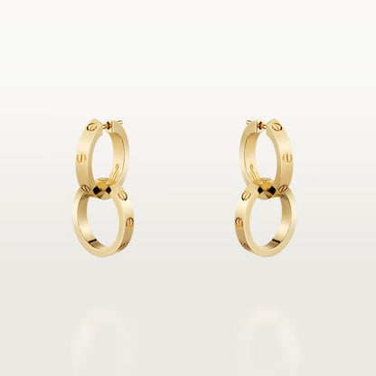 [Luxe Jewelry]LOVE 3.3MM DANGLE EARRINGS