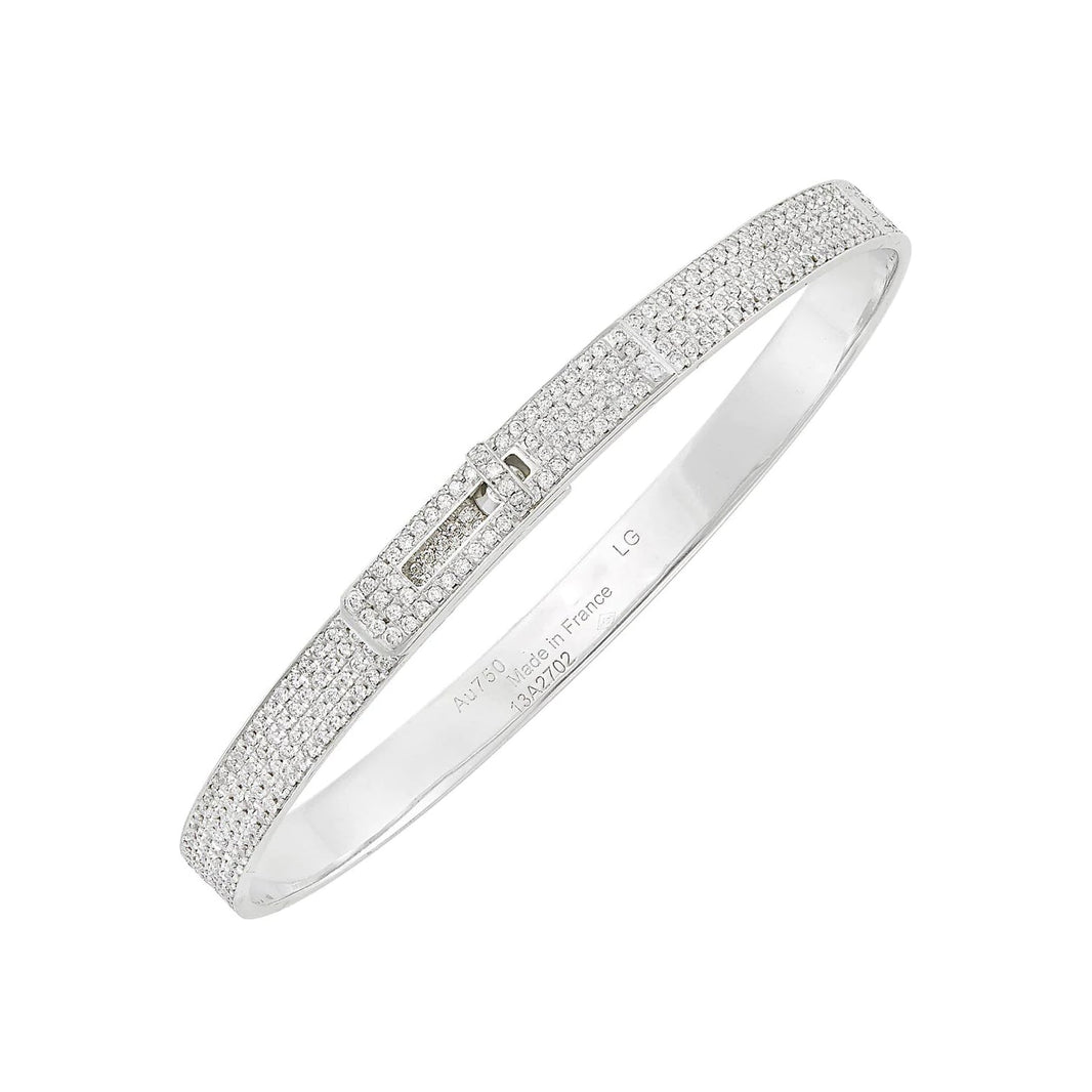 [LUXE NOBLE]HM KELLY BRACELET IN SILVER AND FULL PAVE DIAMOND
