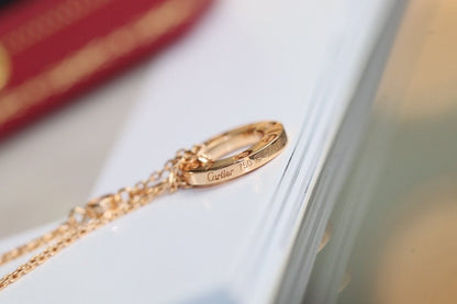 [LUXE NOBLE]LOVE NECKLACE ADJUSTABLE ROSE GOLD 2 DIAMOND