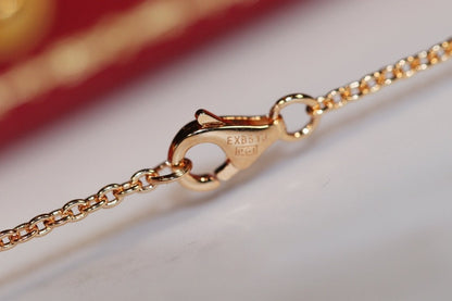 [LUXE NOBLE]LOVE NECKLACE PINK GOLD AND SILVER