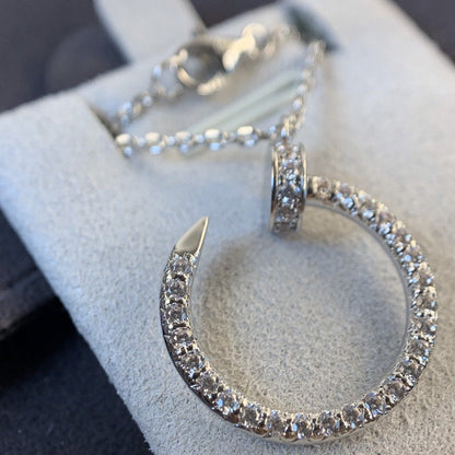[LUXE NOBLE]JUSTE NECKLACE SILVER DIAMONDS