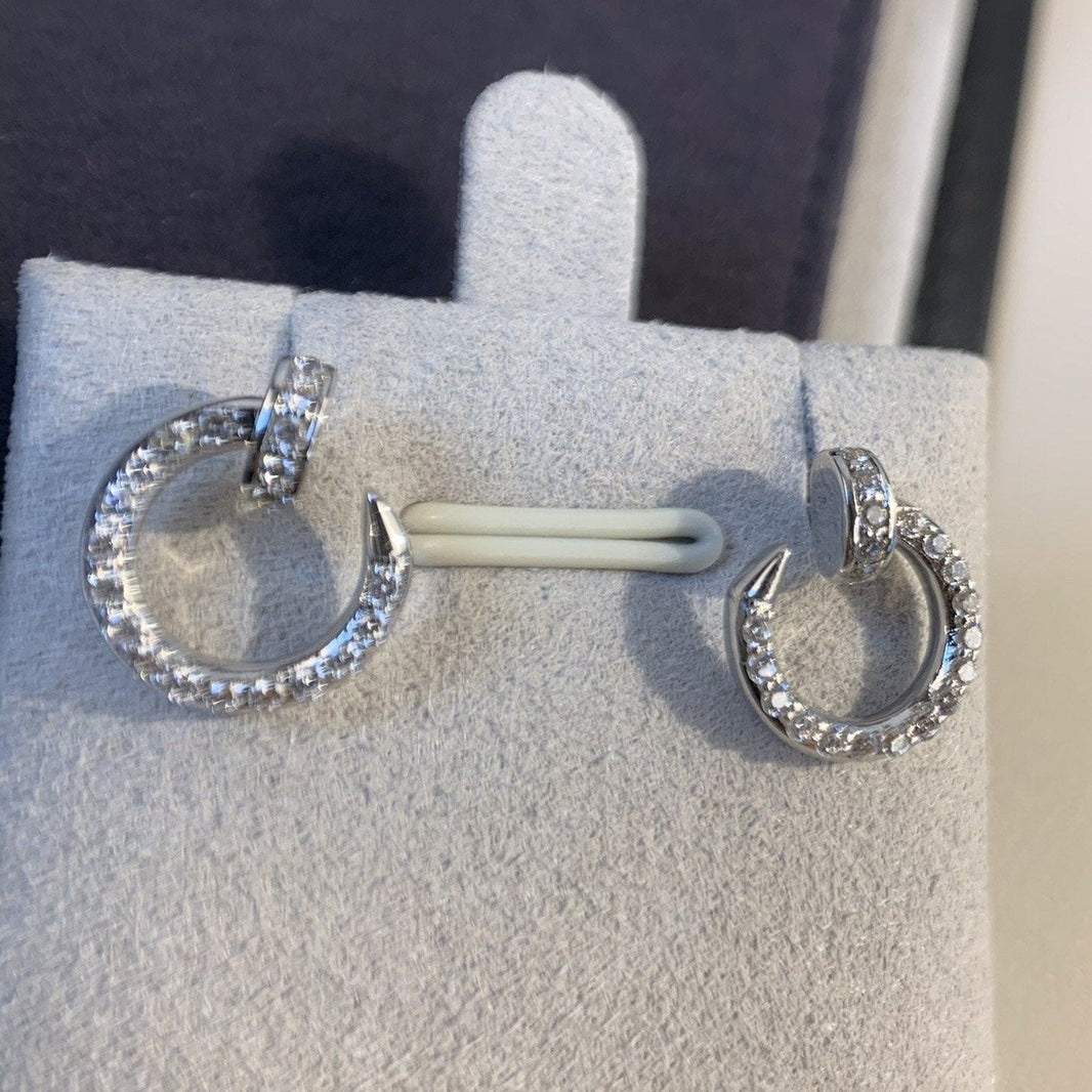 [LUXE NOBLE]JUSTE EARRINGS SILVER DIAMONDS