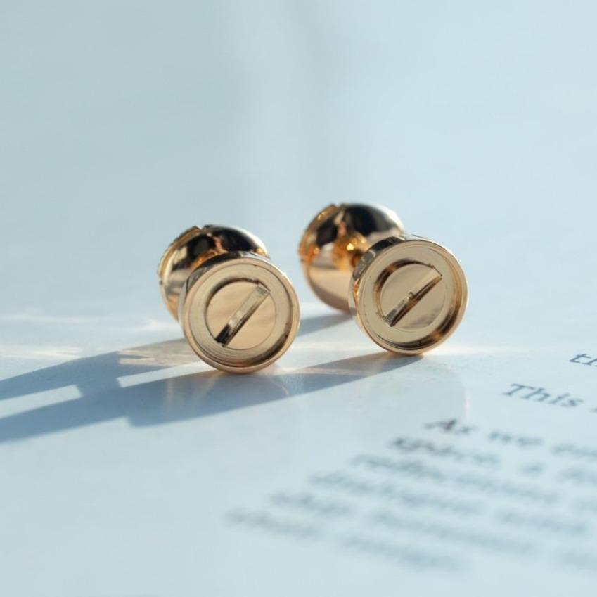 [LUXE NOBLE]LOVE EARRINGS PINK GOLD 10MM