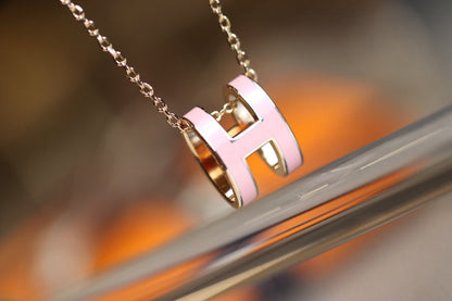 [LUXE NOBLE]POP H PEDANT PINK GOLD