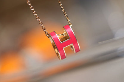 [LUXE NOBLE]POP H PEDANT PINK GOLD