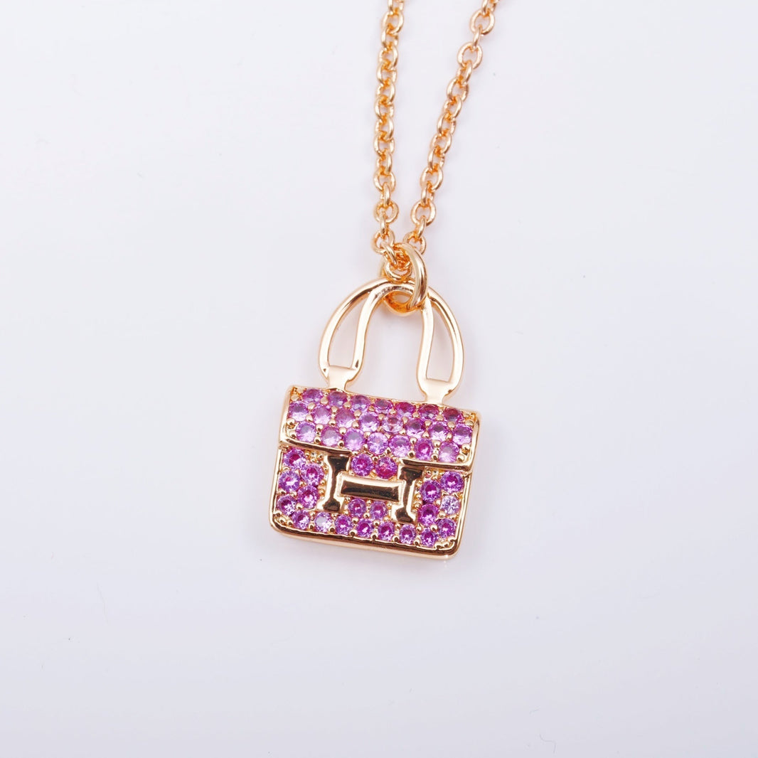 [LUXE NOBLE]CONSTANCE PEDANT PURPLE DIAMOND NECKLACE