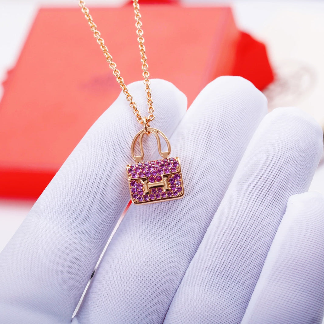[LUXE NOBLE]CONSTANCE PEDANT PURPLE DIAMOND NECKLACE