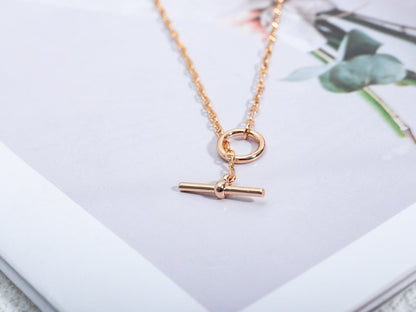 [LUXE NOBLE]ECHAPPEE NECKLACE PINK GOLD