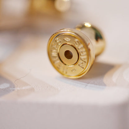 [LUXE NOBLE] MINI POP H GOLDENE OHRRINGE GRAU