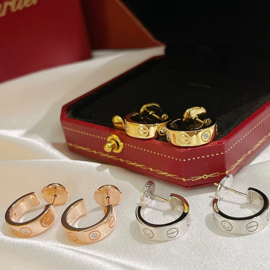 [LUXE NOBLE]LOVE EARRINGS 5.7MM 2 DIAMONDS