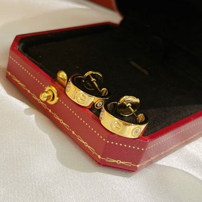 [LUXE NOBLE] LOVE OHRRINGE 5,7 MM 2 DIAMANTEN