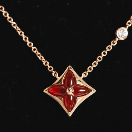 [LUXE NOBLE]STAR NECKLACE PINK GOLD 1 DIAMOND