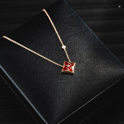 [LUXE NOBLE]STAR NECKLACE PINK GOLD 1 DIAMOND