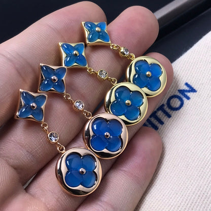 [LUXE NOBLE]スター＆サン アゲート ダイヤモンド イヤリング