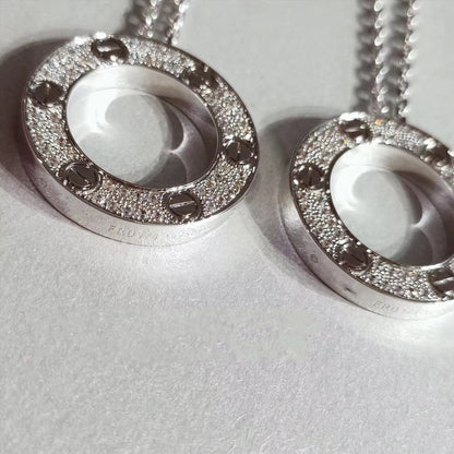 [LUXE NOBLE]LOVE NECKLACE ADJUSTABLE SILVER