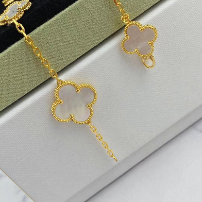 [LUXE NOBLE]MAGIC CLOVER MOP GOLD BRACELET 5 MOTIFS