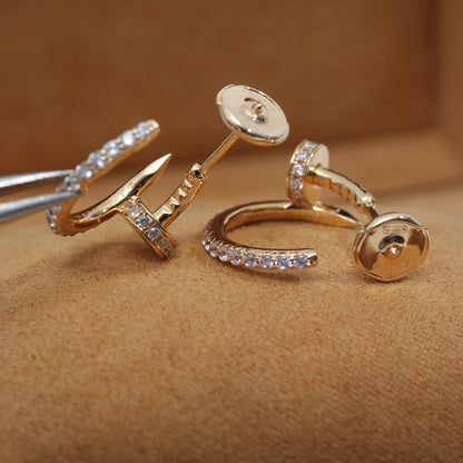 [LUXE NOBLE] JUSTE OHRRINGE 12,75 MM ROSA GOLD DIAMANT