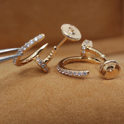 [Luxe Jewelry]JUSTE FULL DIAMOND SMALL EARRINGS