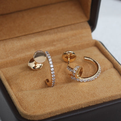 [LUXE NOBLE] JUSTE OHRRINGE 12,75 MM ROSA GOLD DIAMANT