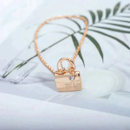 [LUXE NOBLE] Amulett-Anhänger, Halskette aus Roségold