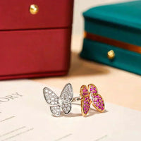 [LUXE NOBLE]TWIN BUTTERFLY DIAMOND RING