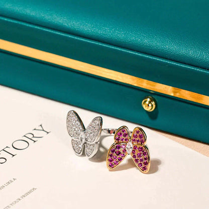 [LUXE NOBLE]TWIN BUTTERFLY DIAMOND RING
