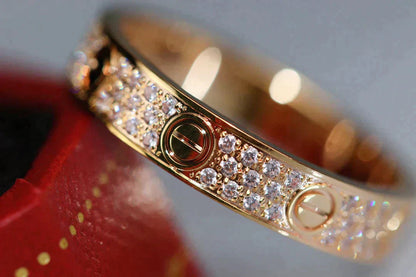 [LUXE NOBLE]LOVE RING 3.6MM DIAMOND PAVED