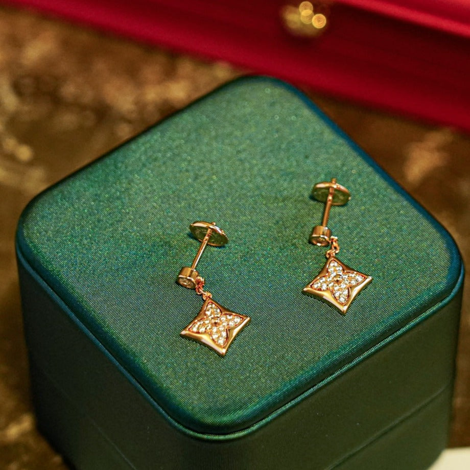 [LUXE NOBLE]STAR DIAMONDS EARRINGS GOLD
