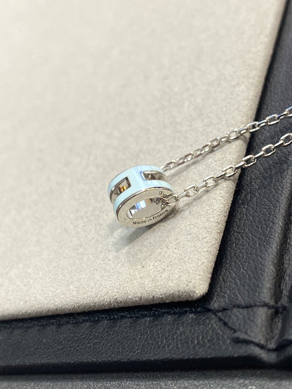 [LUXE NOBLE]POP H LIGHT BLUE NECKLACE