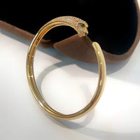 [LUXE NOBLE]パンテール ゴールド ダイヤモンド オープンブレスレット