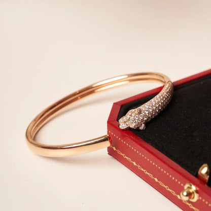 [Luxe Jewelry]PANTHERE HALF DIAMOND OPEN BRACELET