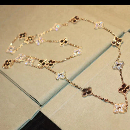 [LUXE NOBLE]CLOVER 20 MOTIFS LASER DIAMOND NECKLACE