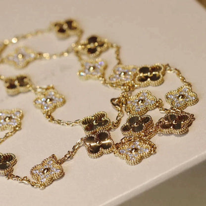 [LUXE NOBLE]CLOVER 20 MOTIFS LASER DIAMOND NECKLACE